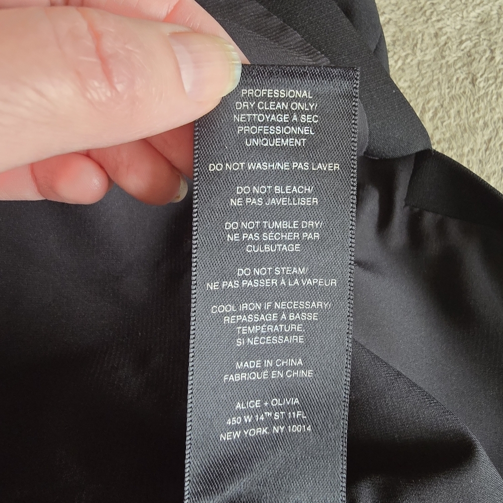 Alice + Olivia Employed Black Sheath Sleevless Midi Dress size 8 - Picture 13 of 14